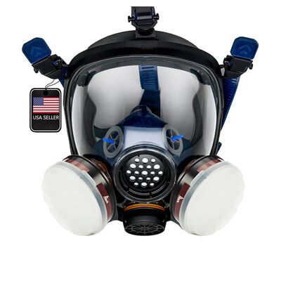 PD-100 Full Face Respirator Gas Mask with Organic Vapor and Particulate Filtration